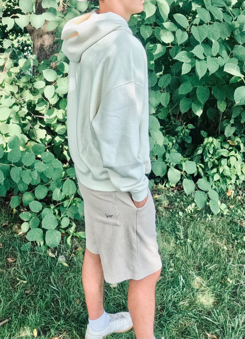 Mineral Wash Waffle Knit Shorts