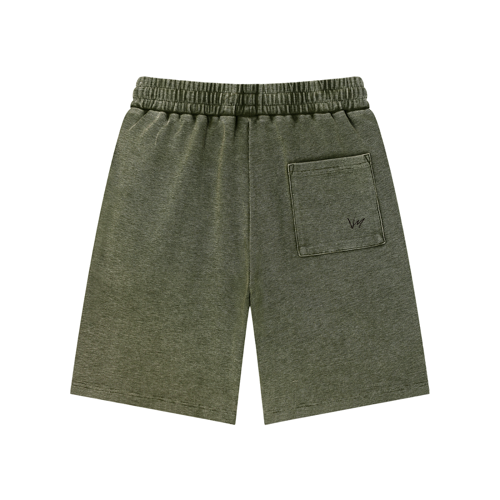 Mineral Wash Waffle Knit Shorts