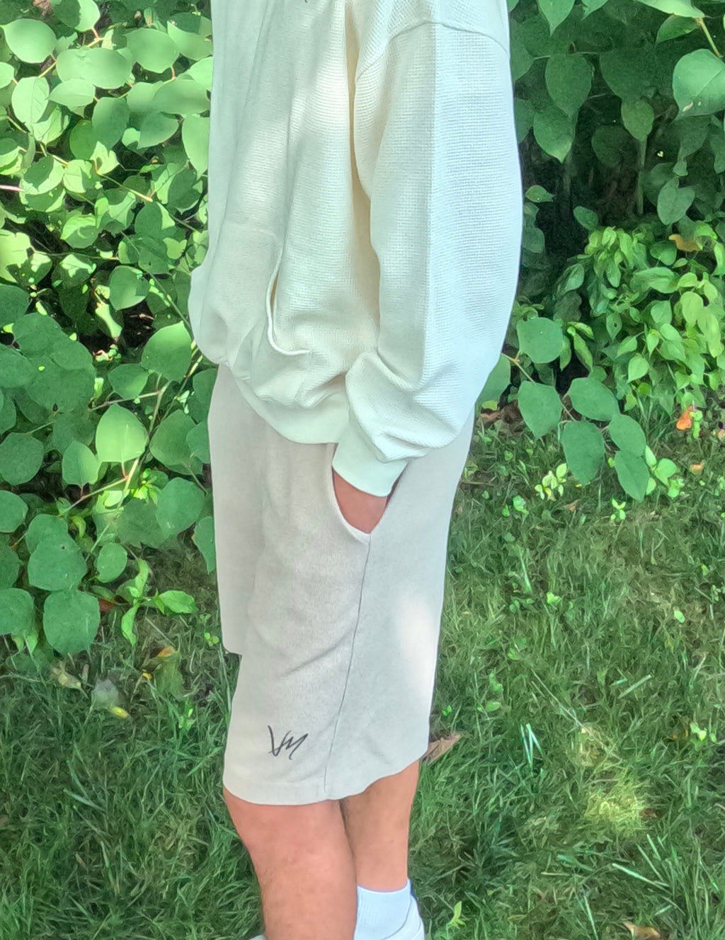 Mineral Wash Waffle Knit Shorts