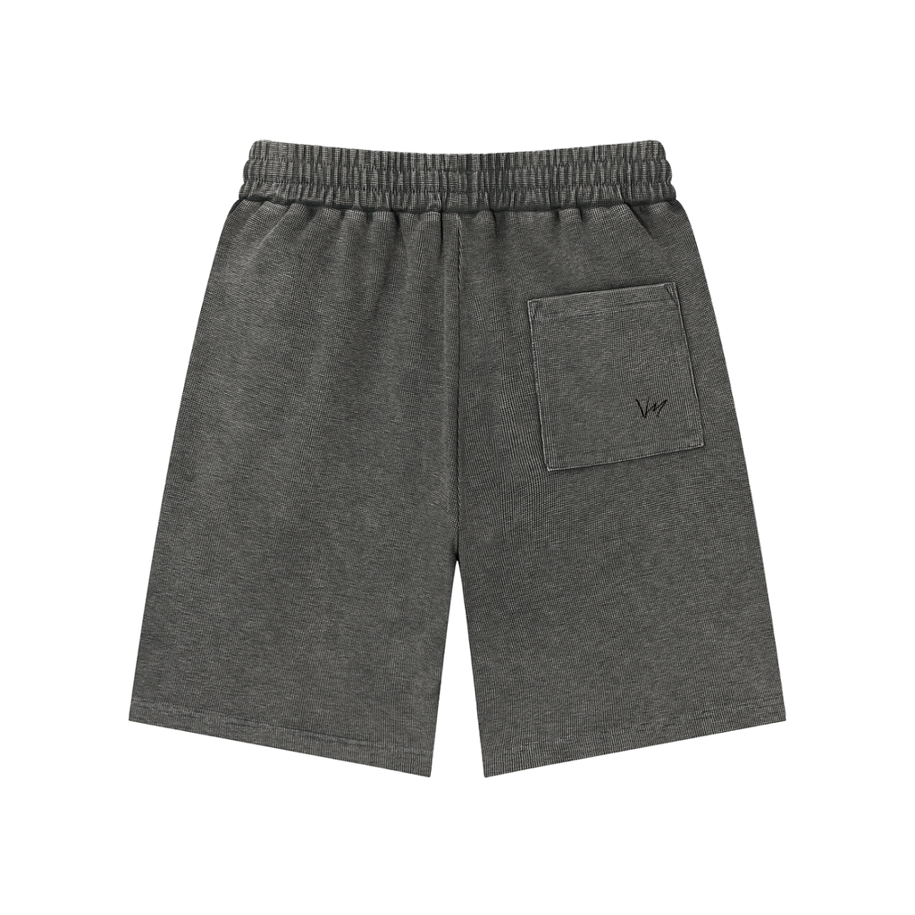 Mineral Wash Waffle Knit Shorts