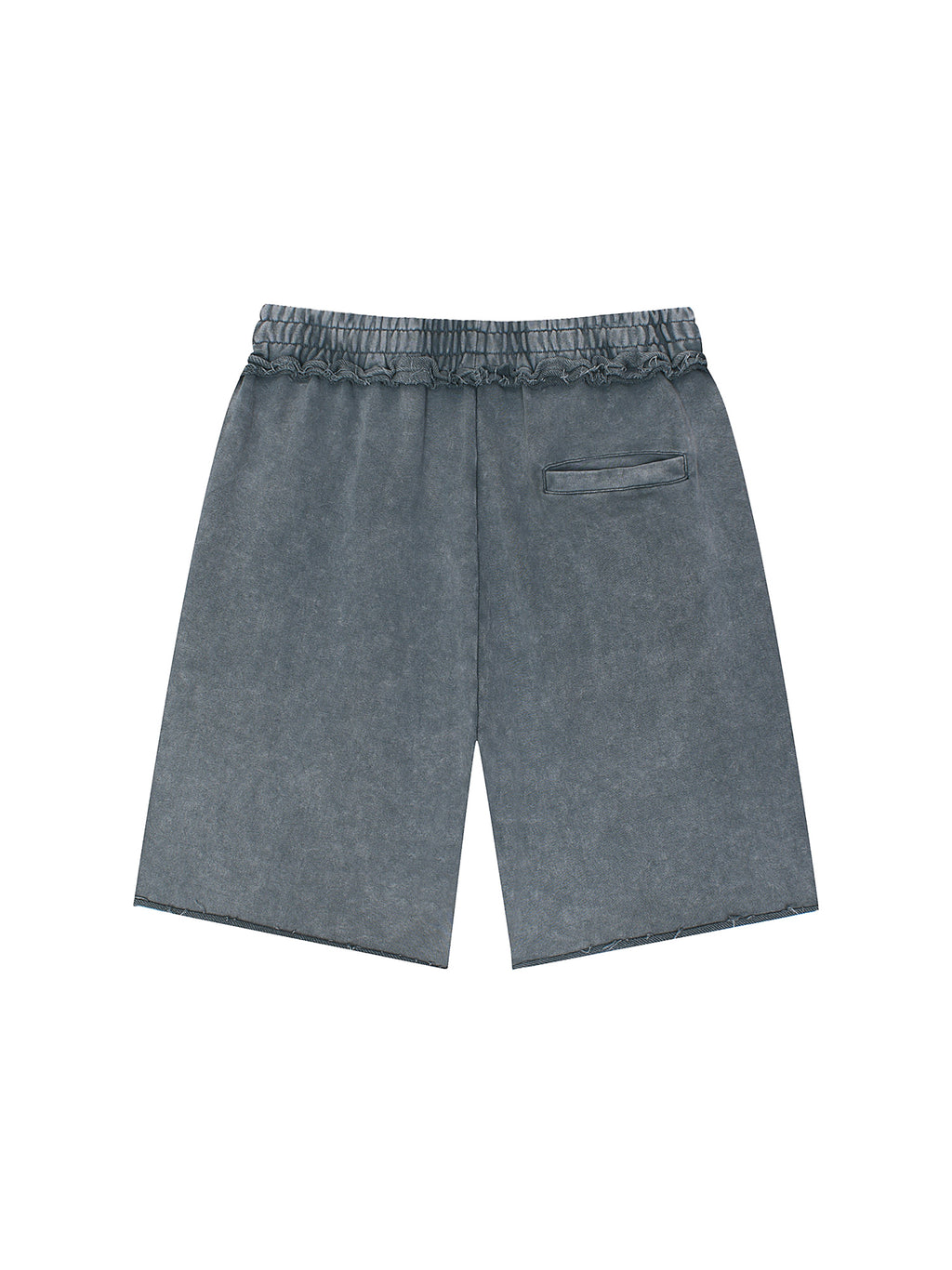Unisex Mineral Wash Raw Edge Shorts